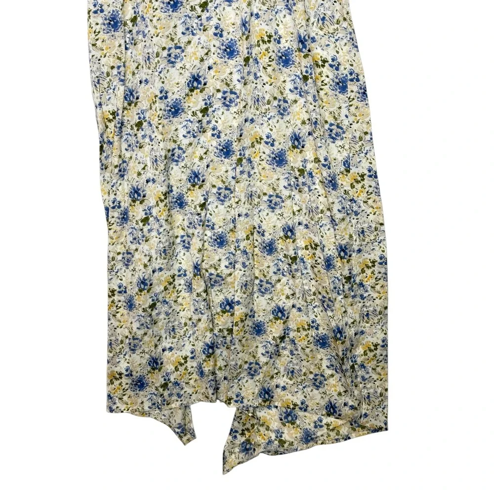 NWT En Saison Floral Midi Slip Dress Med Ruching‎ Feminine Romantic Cottagecore